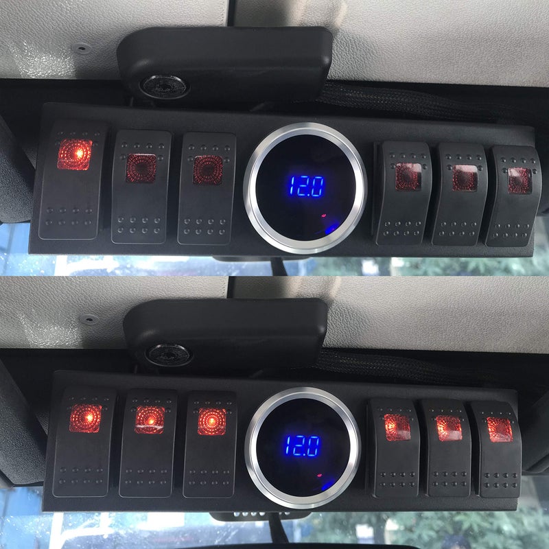 Hooke Road Overhead 6-Switch Pod Panel w/Control & Source System for 2011-2018 Jeep Wrangler JK & Unlimited - Image 3